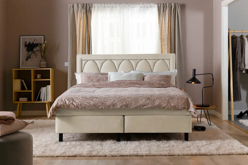 Leva Sänggavel 160cm - Beige/Sammet - Möbler - Säng - Sängtillbehör & sänggavel - Sänggavel