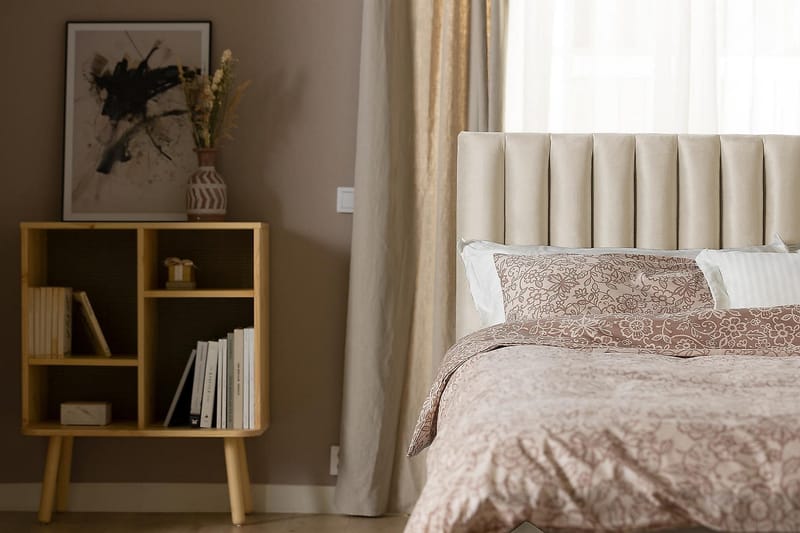 Rakel Sänggavel 180cm - Beige/Sammet - Möbler - Säng - Sängtillbehör & sänggavel - Sänggavel