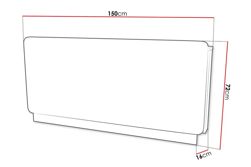 Rauk Sänggavel 150 cm - Beige/Grå - Möbler - Säng - Sängtillbehör & sänggavel - Sänggavel