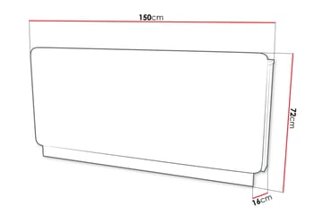 Rauk Sänggavel 150 cm - Grå - Möbler - Säng - Sängtillbehör & sänggavel - Sänggavel