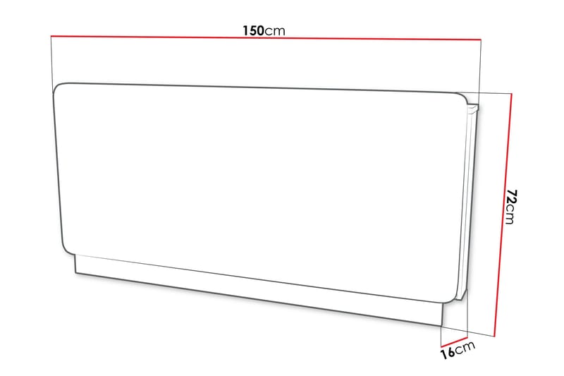 Rauk Sänggavel 150 cm - Grå/Vit - Möbler - Säng - Sängtillbehör & sänggavel - Sänggavel