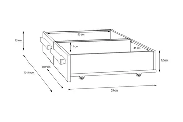 Ahmetbay Sänglåda 2-pack - Grå/Brun - Möbler - Säng - Sängtillbehör & sänggavel - Sängförvaring