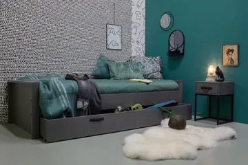 Kahe Sänglåda 92x198 cm - Grå/Svart - Möbler - Säng - Sängtillbehör & s änggavel - Sängförvaring