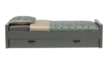 Kahe Sänglåda 92x198 cm - Grå/Svart - Möbler - Säng - Sängtillbehör & sänggavel - Sängförvaring