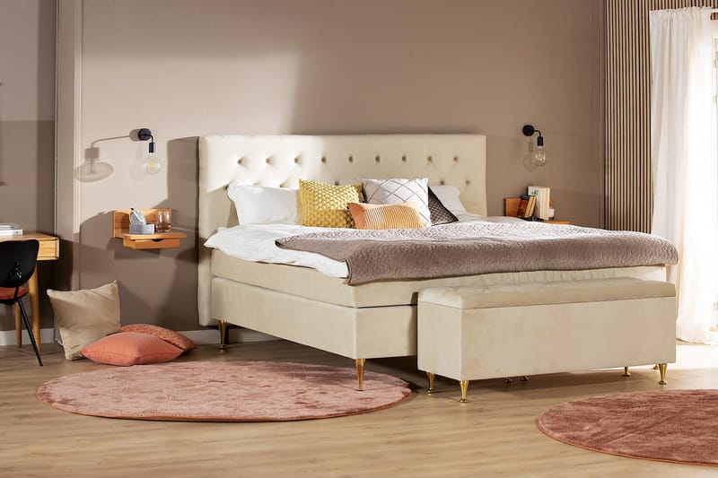 Royal Velvet Sängkista - Beige - Möbler - Säng - Sängtillbehör & sänggavel - Sängförvaring