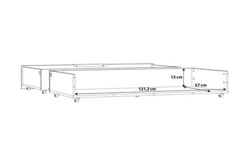 Vergina Sänglådor 2-pack - Svart/Grå - Möbler - Säng - Sängtillbehör & sänggavel - Sängförvaring
