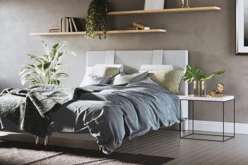 Sänggavel Basic Home Dream Lyx Sänggavel 160 cm Grå 160 cm - Möbler - Säng - Sängtillbehör & sänggavel - Sänggavel