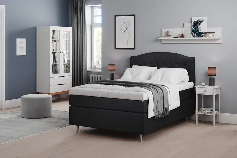 Belda Sänggavel 120 cm Svängd - Svart - Möbler - Säng - Sängtillbehör & sänggavel - Sänggavel