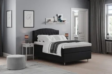 Belda Sänggavel 140 cm Svängd - Svart - Möbler - Säng - Sängtillbehör & sänggavel - Sänggavel