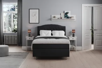 Belda Sänggavel 140 cm Svängd - Svart - Möbler - Säng - Sängtillbehör & sänggavel - Sänggavel