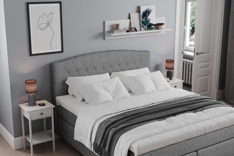 Belda Sänggavel 160 cm Svängd - Grå - Möbler - Säng - Sängtillbehör & sänggavel - Sänggavel