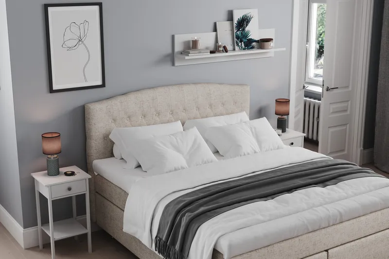 Belda Sänggavel 180 cm Svängd - Beige - Möbler - Säng - Sängtillbehör & sänggavel - Sänggavel