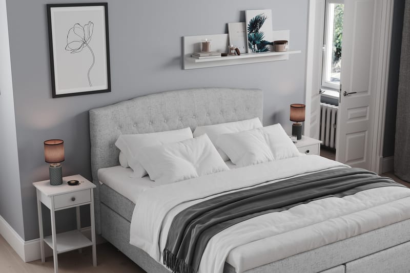 Belda Sänggavel 180 cm Svängd - Ljusgrå - Möbler - Säng - Sängtillbehör & sänggavel - Sänggavel