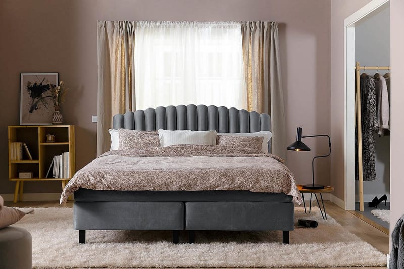 Davia Sänggavel 180 cm - Mörkgrå/Sammet - Möbler - Säng - Sängtillbehör & sänggavel - Sänggavel