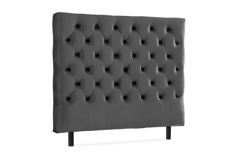 Ella Sänggavel 120 cm Djuphäftad - Mellangrå/Sammet - Möbler - Säng - Sängtillbehör & sänggavel - Sänggavel