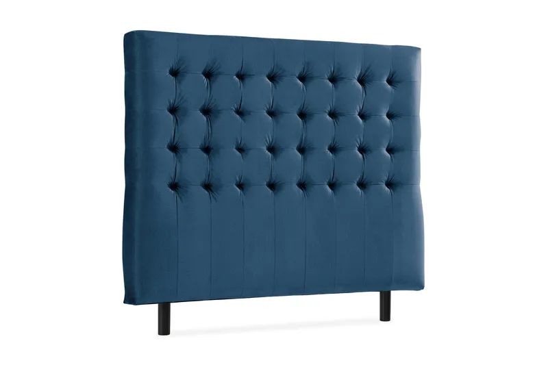 Ella Sänggavel 120 cm Rutig - Blå/Sammet - Möbler - Säng - Sängtillbehör & sänggavel - Sänggavel