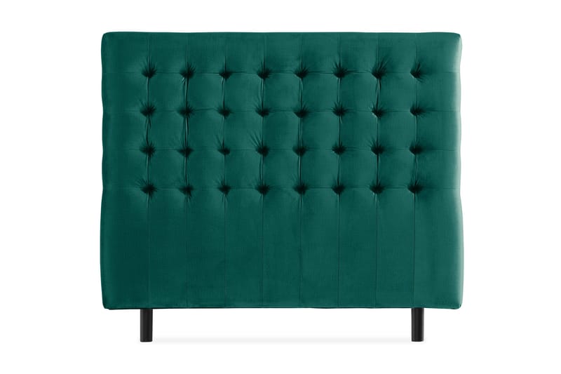 Ella Sänggavel 120 cm Rutig, Grön/Sammet