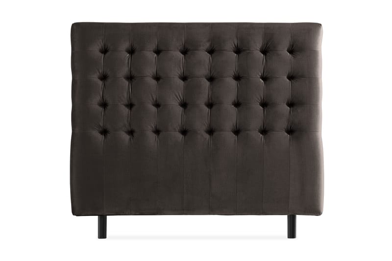 Ella Sänggavel 120 cm Rutig, Mörkgrå/Sammet