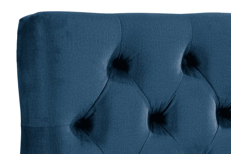 Ella Sänggavel 140 cm Djuphäftad - Blå/Sammet - Möbler - Säng - Sängtillbehör & sänggavel - Sänggavel