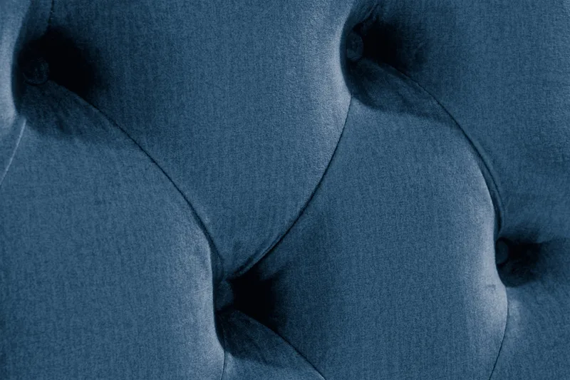 Ella Sänggavel 140 cm Djuphäftad - Blå/Sammet - Möbler - Säng - Sängtillbehör & sänggavel - Sänggavel