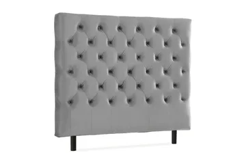 Ella Sänggavel 140 cm Djuphäftad - Grå/Sammet - Möbler - Säng - Sängtillbehör & sänggavel - Sänggavel