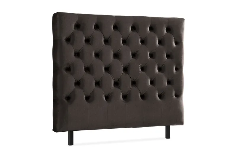 Ella Sänggavel 140 cm Djuphäftad - Mörkgrå/Sammet - Möbler - Säng - Sängtillbehör & sänggavel - Sänggavel