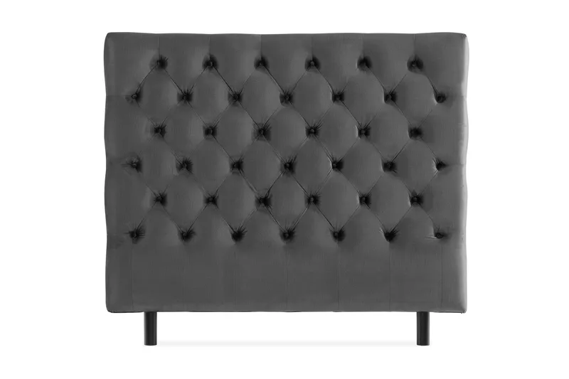 Ella Sänggavel 140 cm Djuphäftad, Mellangrå/Sammet