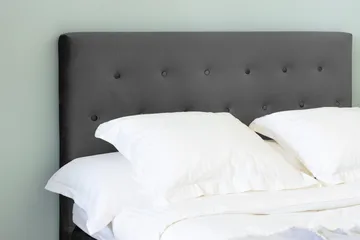 Ella Sänggavel 140 cm Knappar - Mellangrå/Sammet - Möbler - Säng - Sängtillbehör & sänggavel - Sänggavel