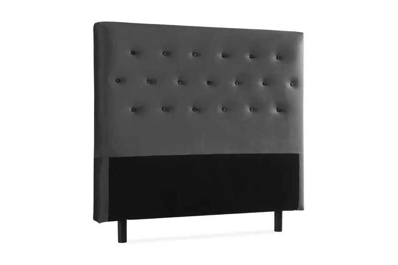 Ella Sänggavel 140 cm Knappar - Mellangrå/Sammet - Möbler - Säng - Sängtillbehör & sänggavel - Sänggavel