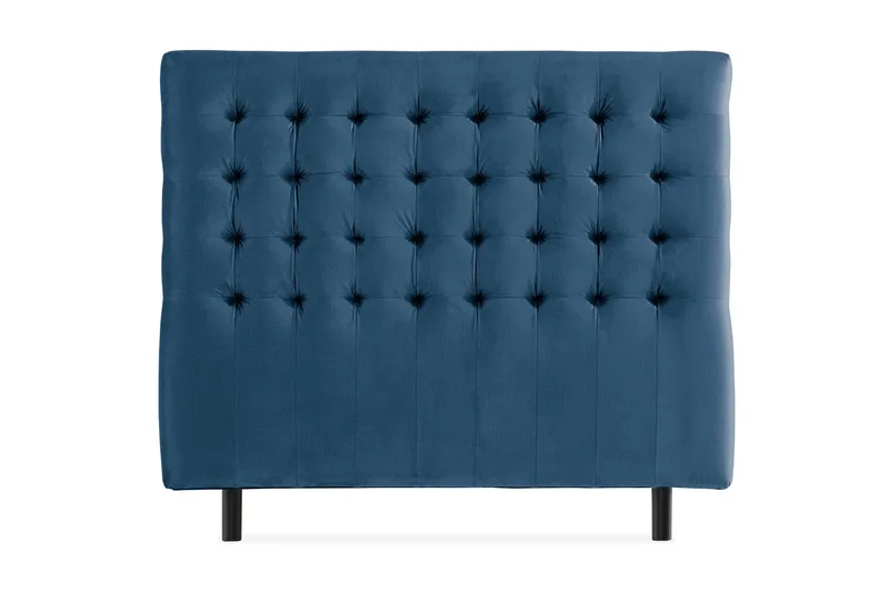 Ella Sänggavel 140 cm Rutig, Blå/Sammet