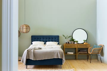 Ella Sänggavel 140 cm Rutig - Blå/Sammet - Möbler - Säng - Sängtillbehör & sänggavel - Sänggavel