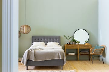 Ella Sänggavel 140 cm Rutig - Grå/Sammet - Möbler - Säng - Sängtillbehör & sänggavel - Sänggavel