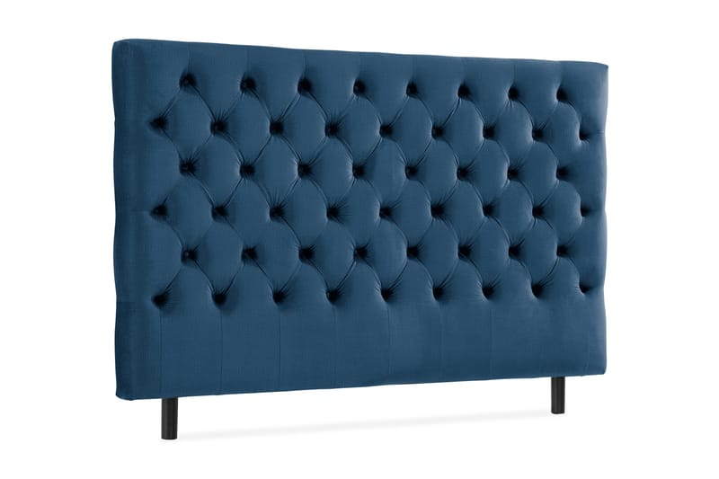 Ella Sänggavel 160 cm Djuphäftad - Blå/Sammet - Möbler - Säng - Sängtillbehör & sänggavel - Sänggavel