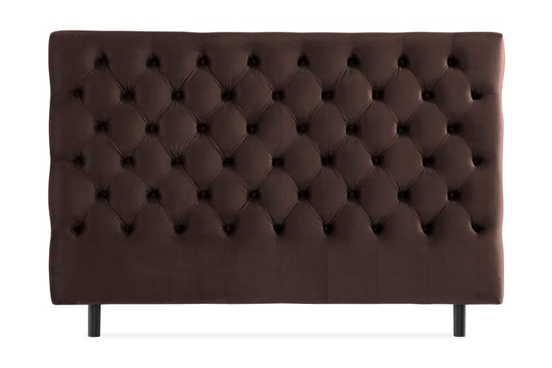 Ella Sänggavel 160 cm Djuphäftad, Brun/Sammet