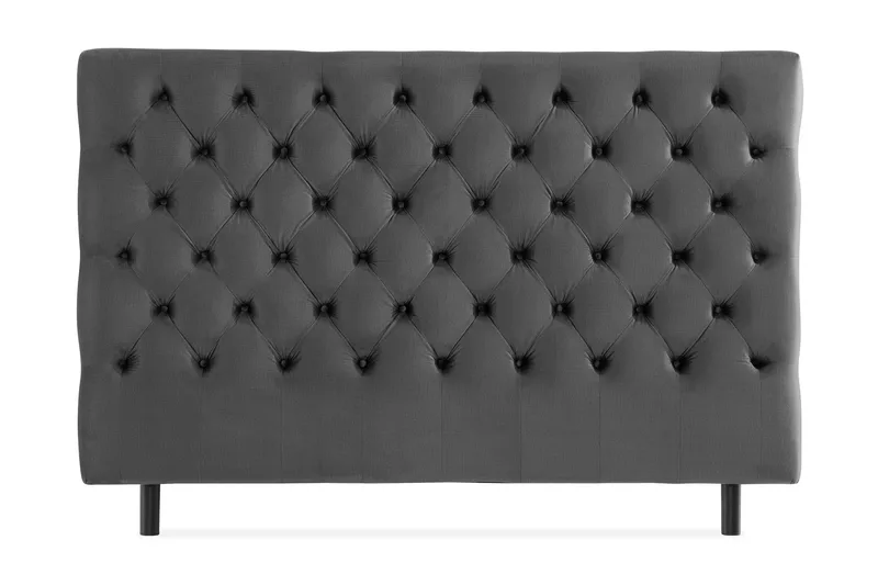 Ella Sänggavel 160 cm Djuphäftad, Mellangrå/Sammet