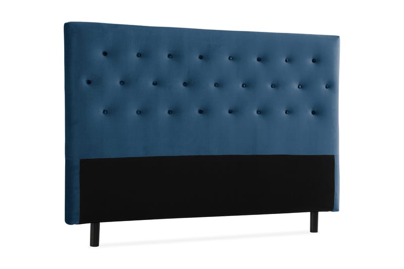 Ella Sänggavel 160 cm Knappar - Blå/Sammet - Möbler - Säng - Sängtillbehör & sänggavel - Sänggavel