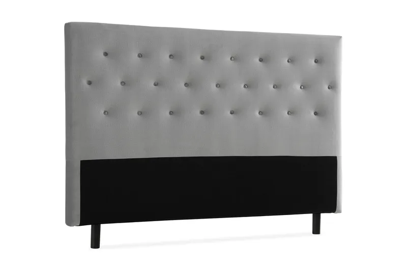 Ella Sänggavel 160 cm Knappar - Grå/Sammet - Möbler - Säng - Sängtillbehör & sänggavel - Sänggavel