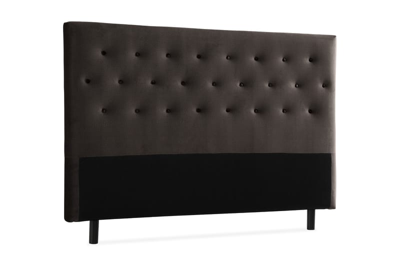 Ella Sänggavel 160 cm Knappar - Mörkgrå/Sammet - Möbler - Säng - Sängtillbehör & sänggavel - Sänggavel