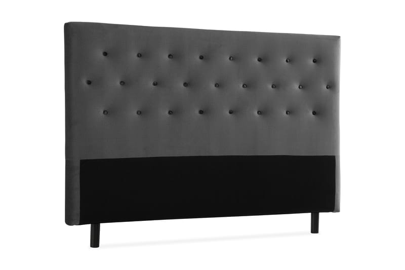 Ella Sänggavel 160 cm Knappar - Mellangrå/Sammet - Möbler - Säng - Sängtillbehör & sänggavel - Sänggavel