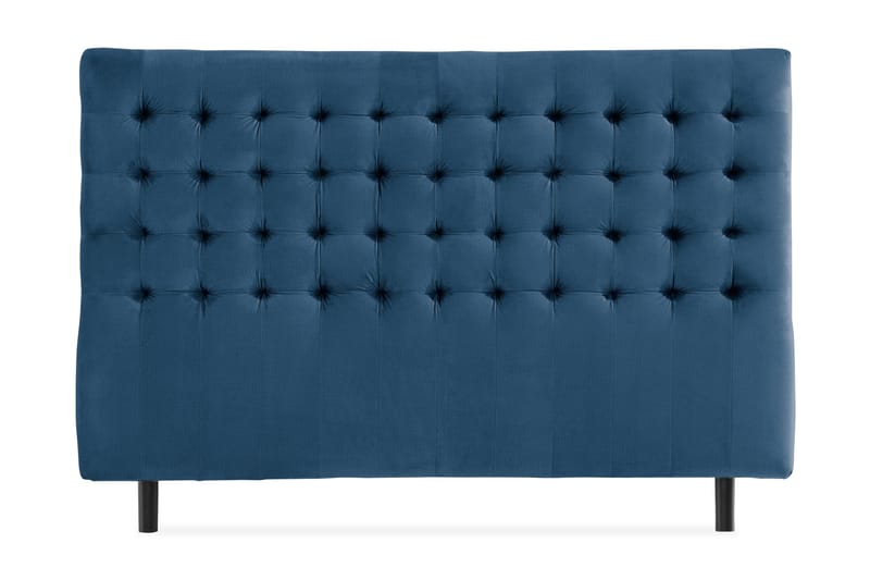 Ella Sänggavel 160 cm Rutig, Blå/Sammet