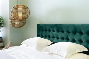 Ella Sänggavel 160 cm Rutig - Grön/Sammet - Möbler - Säng - Sängtillbehör & sänggavel - Sänggavel