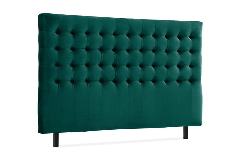 Ella Sänggavel 160 cm Rutig - Grön/Sammet - Möbler - Säng - Sängtillbehör & sänggavel - Sänggavel