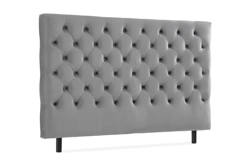 Ella Sänggavel 180 cm Djuphäftad - Grå/Sammet - Möbler - Säng - Sängtillbehör & sänggavel - Sänggavel