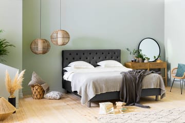 Ella Sänggavel 180 cm Djuphäftad - Mellangrå/Sammet - Möbler - Säng - Sängtillbehör & sänggavel - Sänggavel