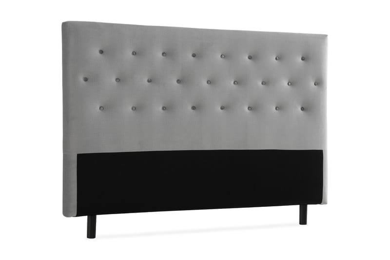 Ella Sänggavel 180 cm Knappar - Grå/Sammet - Möbler - Säng - Sängtillbehör & sänggavel - Sänggavel
