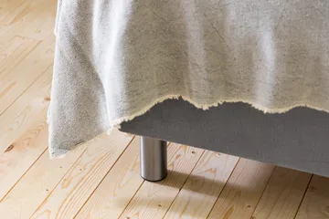 Ella Sänggavel 180 cm Rutig - Grå/Sammet - Möbler - Säng - Sängtillbehör & sänggavel - Sänggavel