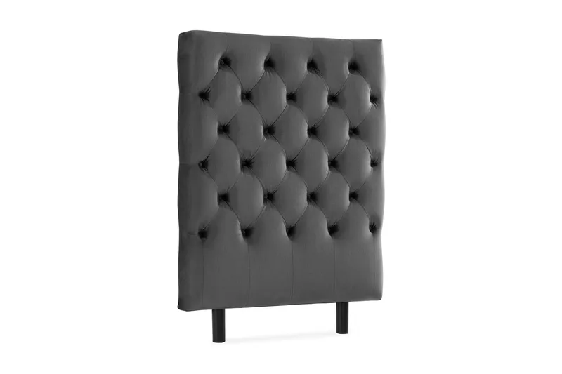 Ella Sänggavel 90 cm Djuphäftad - Mellangrå/Sammet - Möbler - Säng - Sängtillbehör & sänggavel - Sänggavel