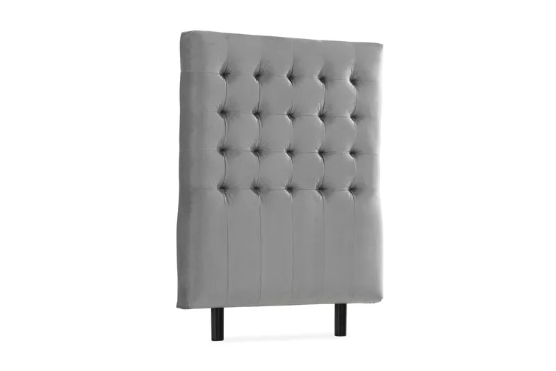 Ella Sänggavel 90 cm Rutig - Grå/Sammet - Möbler - Säng - Sängtillbehör & sänggavel - Sänggavel