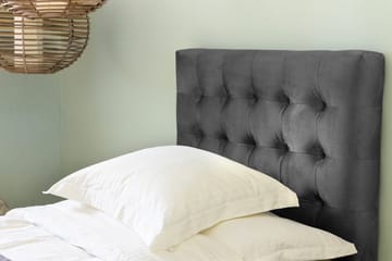 Ella Sänggavel 90 cm Rutig - Mellangrå/Sammet - Möbler - Säng - Sängtillbehör & sänggavel - Sänggavel