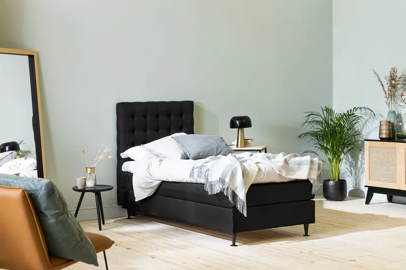 Ella Sänggavel 90 cm Rutig - Svart - Möbler - Säng - Sängtillbehör & sänggavel - Sänggavel